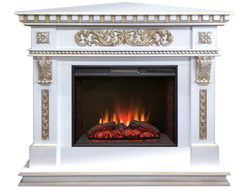 Угловой электрокамин Verona WT с очагом Sparta 25.5 LED