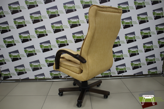 Кресло Бостон, кожа бежевая/кож.зам бежевый.