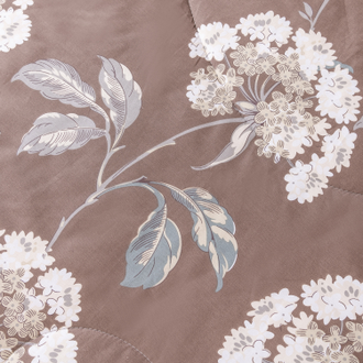 Комплект постельного белья 1.5 спальное или Евро сатин с одеялом покрывалом рисунок Соцветия OB110