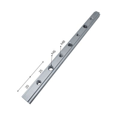 Слайдер 200 мм. AL-S13 с комбинированной резьбой М6 и М8 для паза 13 мм.