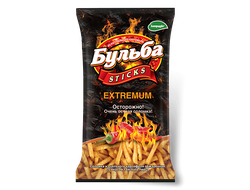 Соломка "EXTREMUM"со вкусом тайского перца из цельного картофеля обжаренная "Бульба sticks"75г
