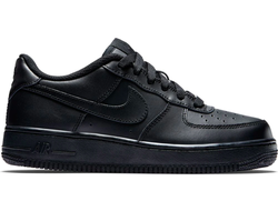 Кроссовки NIKE Air Force Черные Низкие (кожа)