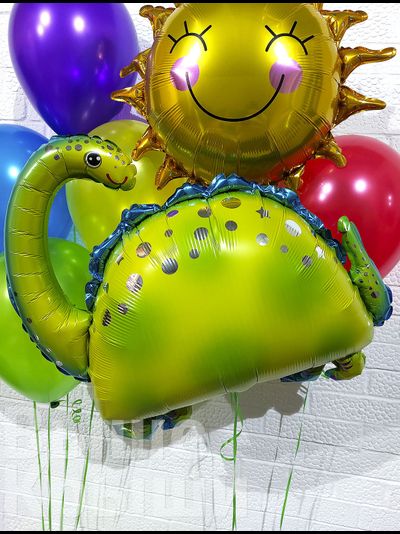 Сет "Весёлый динозаврик" (7 шариков)