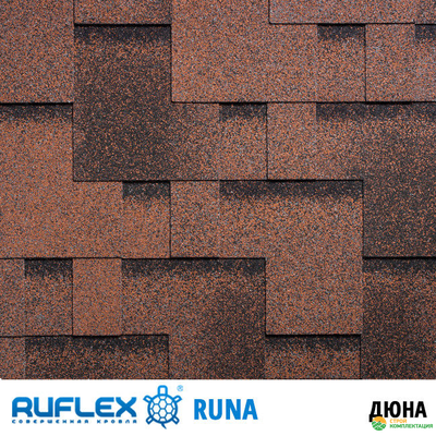 Гибкая черепица Ruflex Runa (Руфлекс Руна) цвет: Дюна