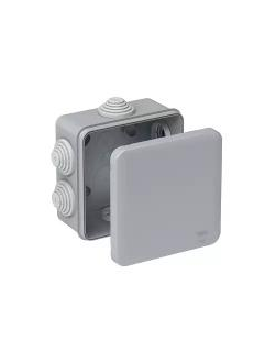 Коробка распаечная ОП для наруж. монтажа 85х85х40 IP44 квадрат серая