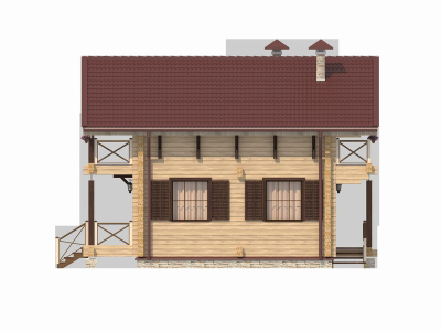 Дом из клееного бруса КБ-07, 137 м2