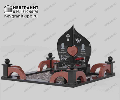 Двойные памятники на могилу 2