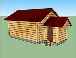 Баня 6 на 4  с тамбуром 2 на 2