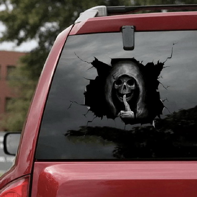 3D наклейка на автомобиль в виде страшного черепа Наклейки на заднее стекло автомобиля Страшная