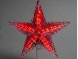 Световая фигура "Звезда на ёлку", 22x22см,  LED-30-220v, КРАСНЫЙ