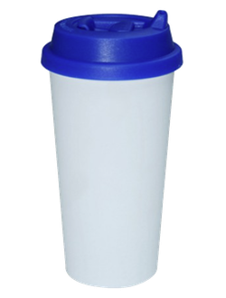 Термостакан с защелкой СИНЯЯ крышка