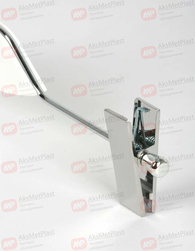 AM030W (SHL030W) Вешалка металлическая с зажимами для брюк и юбок с деревянной вставкой цвет: белый