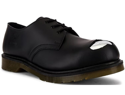 DR. MARTENS X RAF SIMONS STEEL TOE BLACK LEATHER