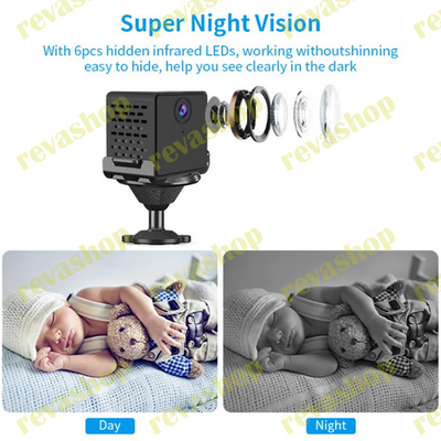 Мини видеокамера, акб, Wi-Fi, 3 Мп, 1080P, камера для видеонаблюдения, маленькая камера с Wi-Fi, ком