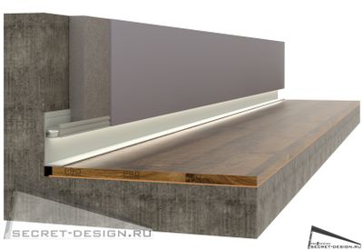 ТЕНЕВОЙ ПЛИНТУС PRO DESIGN - АНОДИРОВАННЫЙ - 7210