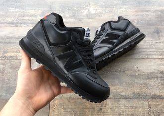 Кроссовки New Balance 574 Mid Black зимние