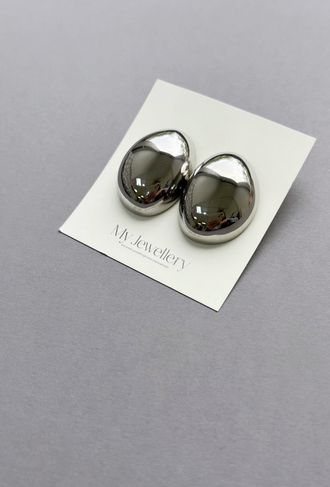 Серьги крупные овалы
