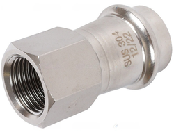 Переходник ROMMER ВПр-ВР, 22х1/2 из нержавеющей стали прессовой