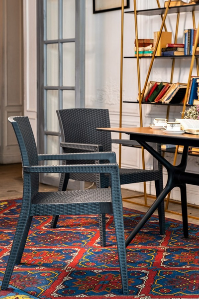 Обеденный комплект Modus темно-серый на 4 персоны