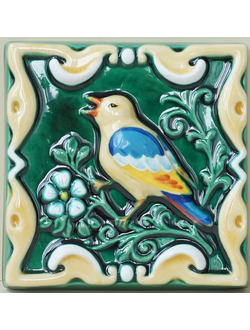 Соловей на ветке (керамическая плитка)