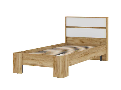 Хелен КР 01 Кровать 0.9х2.0 Крафт золотой/Белый шагрень (ортопедическое основание)