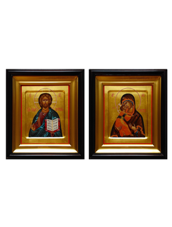 Венчальная пара. Образ Спасителя. Образ Пресвятой Божией Матери “Владимирская”. Рукописные иконы.