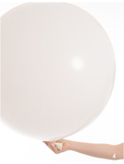 Шар гигант (белый) с надписью