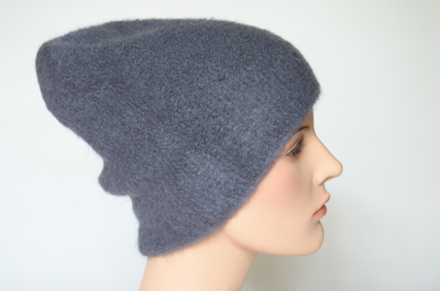 Визио итальянская темно - серая шапка из мохера 2021 - 2022 Vizio 6945