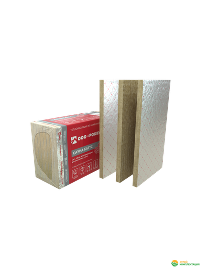 Утеплитель для бань и саун РОКВУЛ САУНА БАТТС 1000x600x50 мм (8 шт; 4,8 кв.м.)