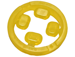 Rock Faceted with Small Pin Infinity Stone, 4 on Sprue, Trans-Yellow (36451 / 6223002 / 6294243)