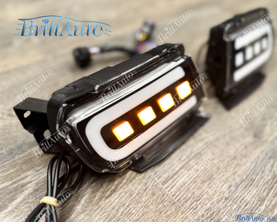 Противотуманки Toyota Land Cruiser Prado 150 LED черные (3 режима)