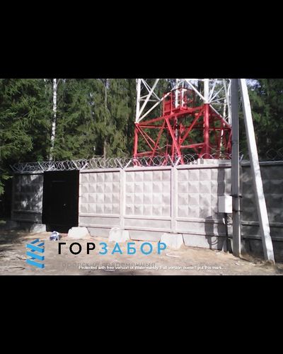 Железобетонный забор ПО-2 без фартука