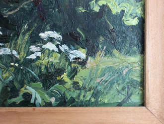 "Летний пейзаж" картон масло Жигалов Ю.В. 1983 год