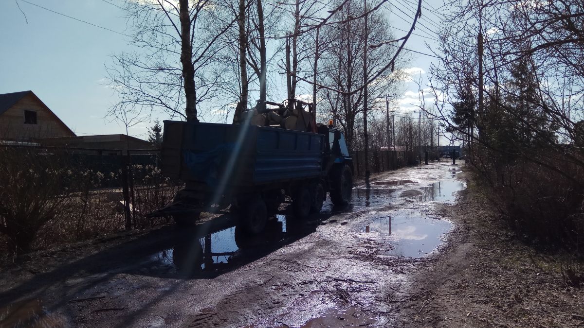 Удаление осин на Западном Кладбище, погрузка и вывоз