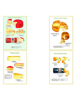 Плакаты ПРОФТЕХ "Ассортимент сыров" (9 пл, винил, 70х100)