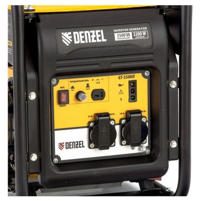 Инверторный генератор Denzel GT-3500iF, 3,5 кВт, 230 В, бак 5 л, открытый корпус 94705