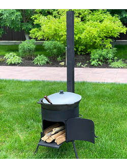 Печь по казан 10 литров разборная с трубой