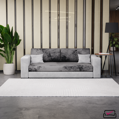 Чехол на сиденье 2х местного дивана, диван-книжку, на сиденье углового дивана.  Велюр Графит