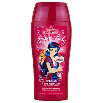 Витэкс KIDSLAND Super Lady ГЕЛЬ-ПЕНА Детская для душа и ванной Волшебные пузырьки 300 мл