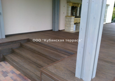 Террасная доска Bruggan Multicolor полнотелая Wenge