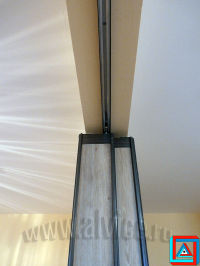 Перегородка-гармошка из 6-ти створок встроенная