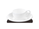 Кофейная пара Wilmax фарфоровая белая: чашка 100мл с блюдцем WL-993002