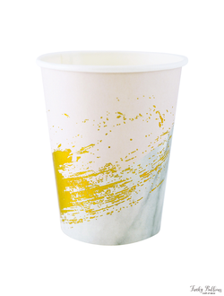 Стаканы бумажные "Мрамор" Нежно-розовый