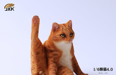 Котик на пуфике (рыжий) - Коллекционная ФИГУРКА 1/6 scale lazy cat 4.0 (JXK056B) - JXK