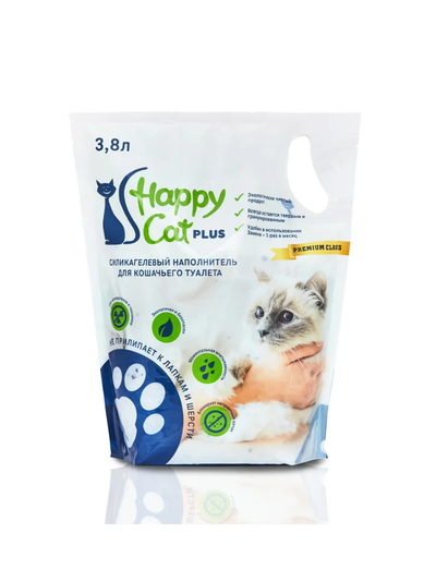 Happy Cat Силикагелевый 3,8л