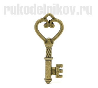подвеска "Ключ большой", цвет-античная бронза