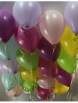 Шары малиновый, розовый, ягодный, зеленый, желтый, сиреневый и мятный 20 шт под потолок