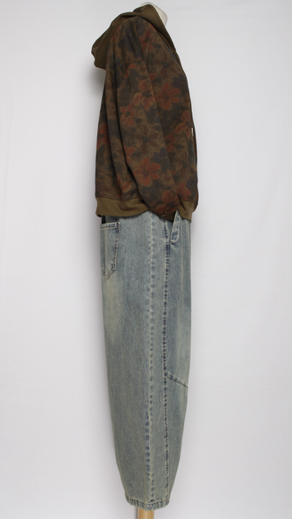 Джинсы тонкие "Двойные строчки" голубые р.48-54