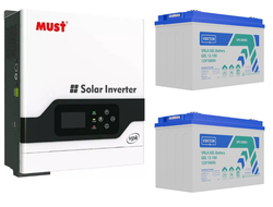 Комплект ИБП на основе инвертора Must EP18-3024 PRO и двух аккумуляторов гелиевых Vektor GEL 12-100 (2 шт.)