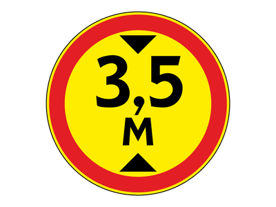Знак дорожный 3.13 Ограничение высоты (Временный)